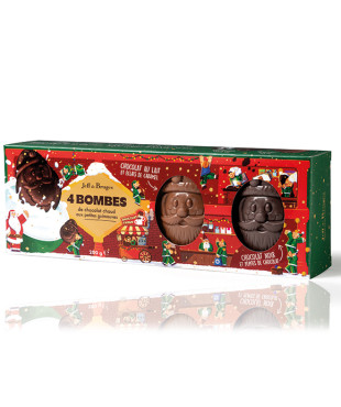 BOITE DE 4 BOMBES DE CHOCOLAT CHAUD 200G