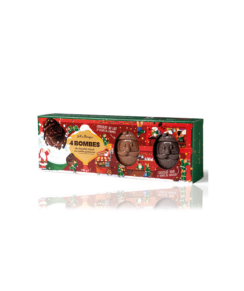 BOITE DE 4 BOMBES DE CHOCOLAT CHAUD 200G